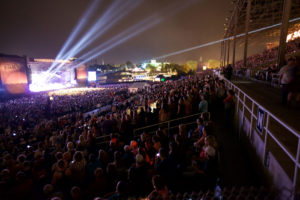 Grandstand show at night