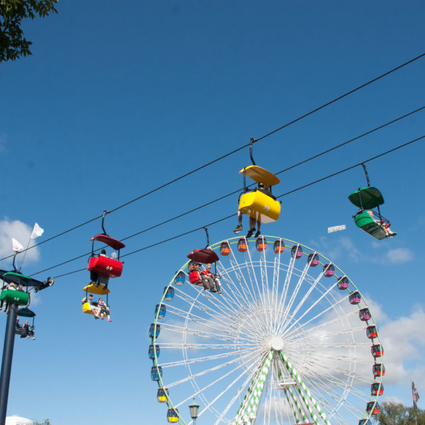 Great Big Wheel behind SkyGlider riders