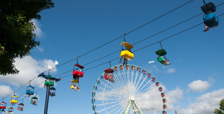 Great Big Wheel behind SkyGlider riders